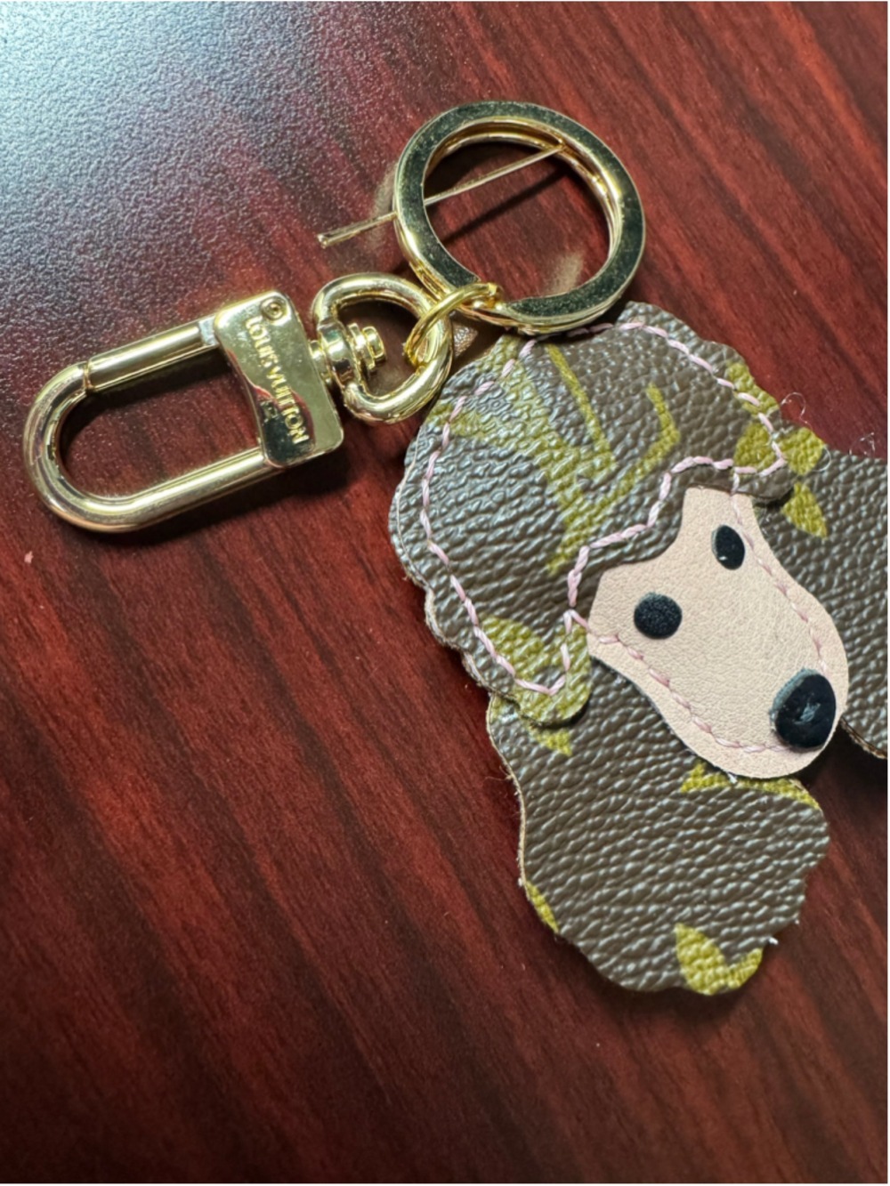 Handmade Upcycled Designer Canvas Poodle Bag Charm Keychain | OOAK | COA Include - Picture 5 of 5